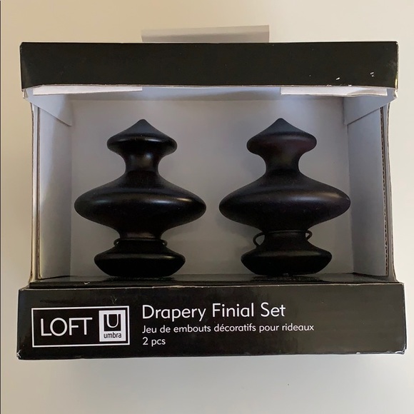 Umbra Wall Decor New Loft Umbra Drapery Finial Set Holdback Set